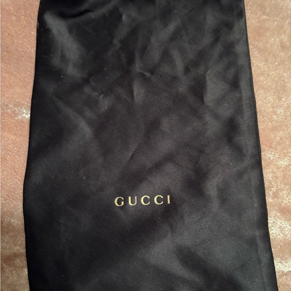 Gucci Black and Gold Dust Bag